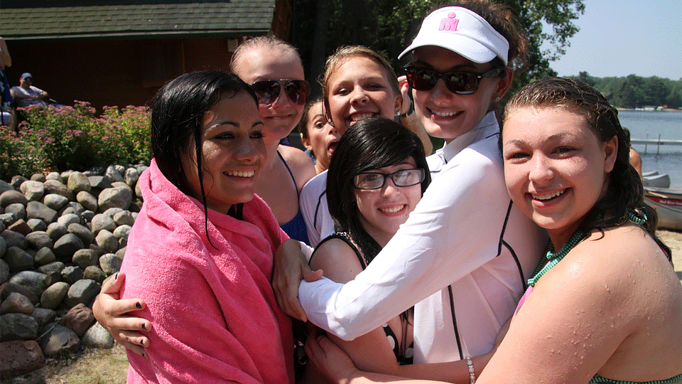 Group of young girls attending AAD's Camp Discovery