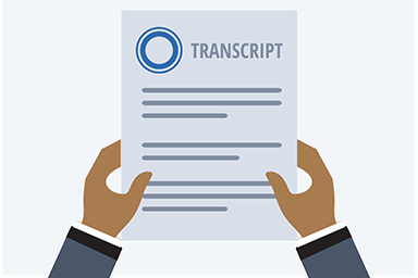 view transcript icon