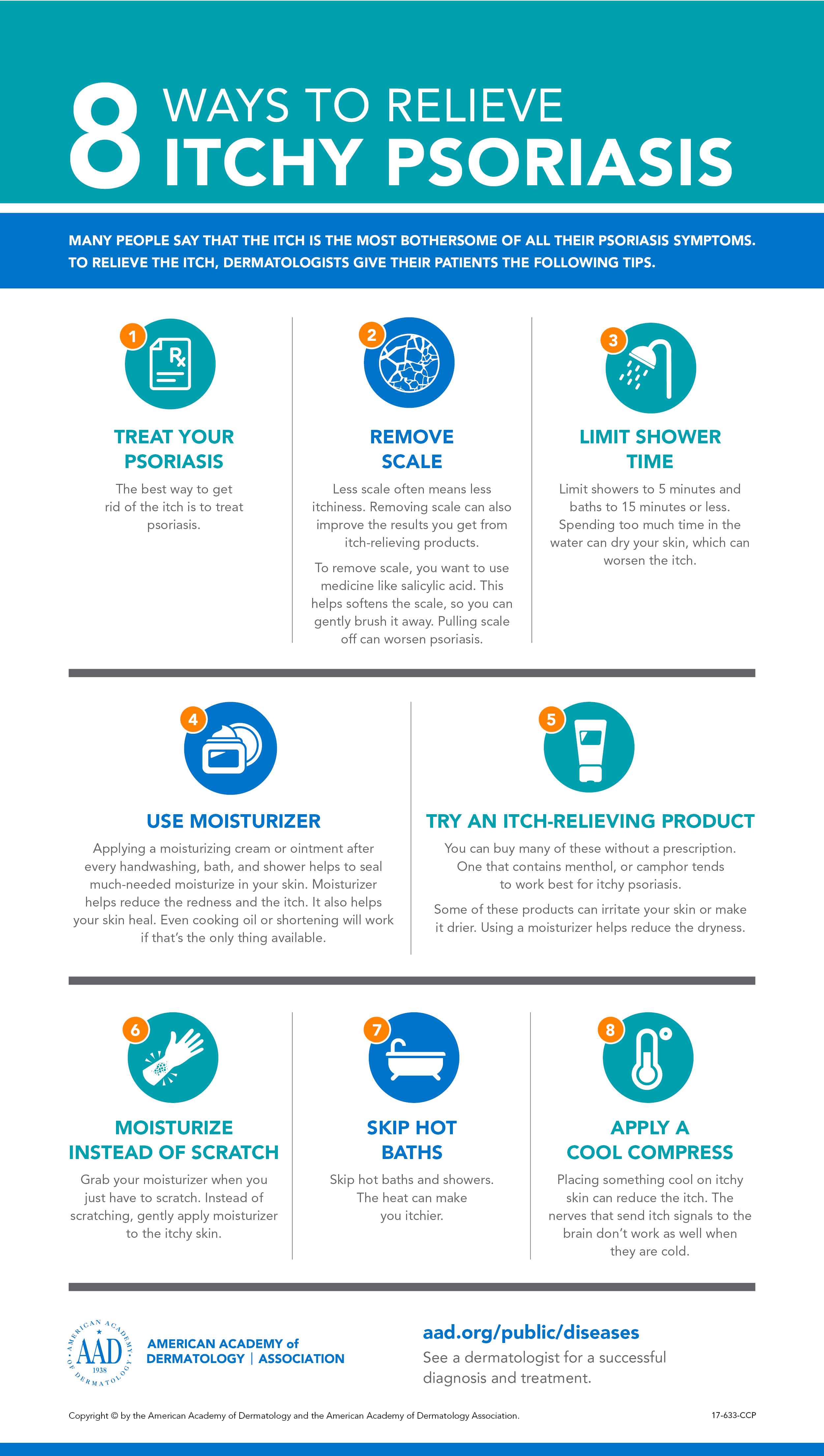 relieving itchy psoriasis infographic