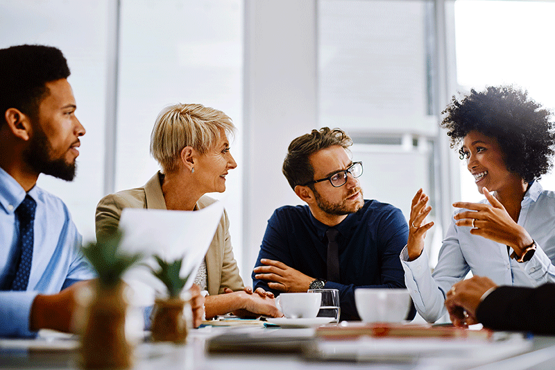 Group of professionals in a meeting